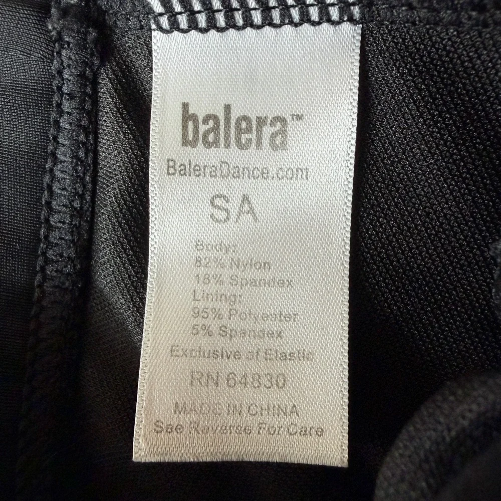 Balera size SA Child Black Dance Top Sports Bra